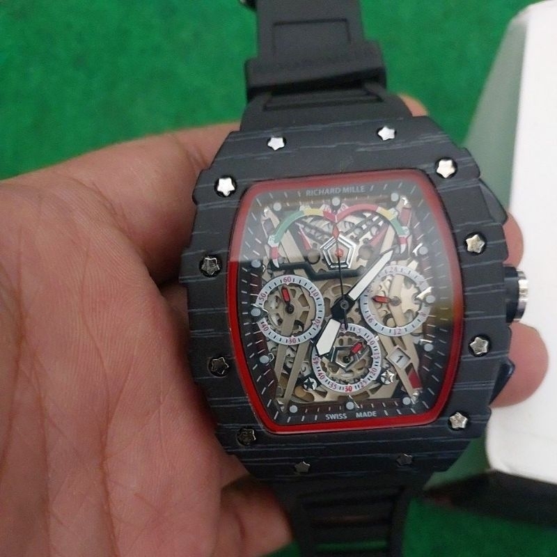 Jam tangan Chronograph RM Ri*c*rd M*le like new preloved second bekas