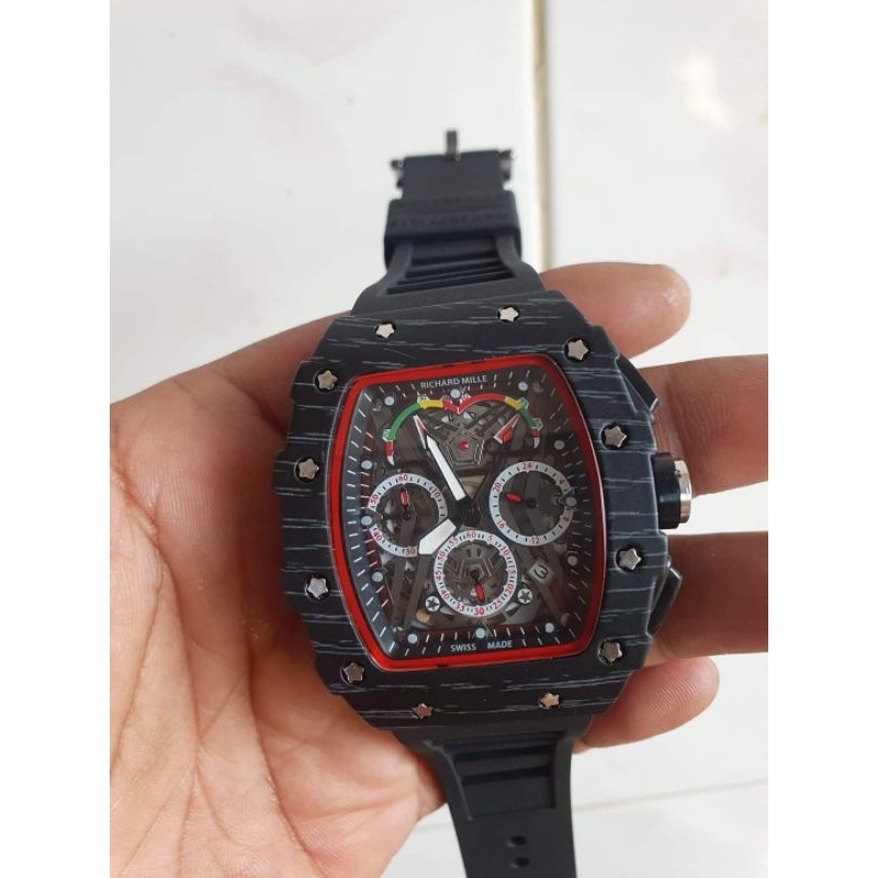 Jam tangan Chronograph RM Ri*c*rd M*le like new preloved second bekas