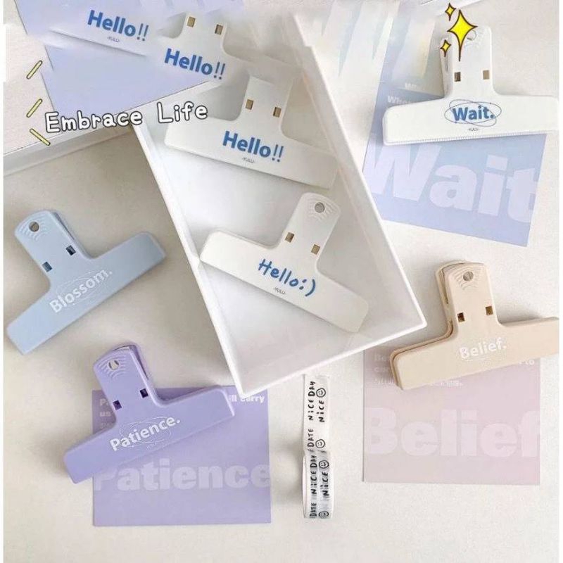 

Paper Clip Magnetic/ Penjepit Buku Kertas Magnet Pastel/ Klip Kertas Besar Aesthetic Deco Desk
