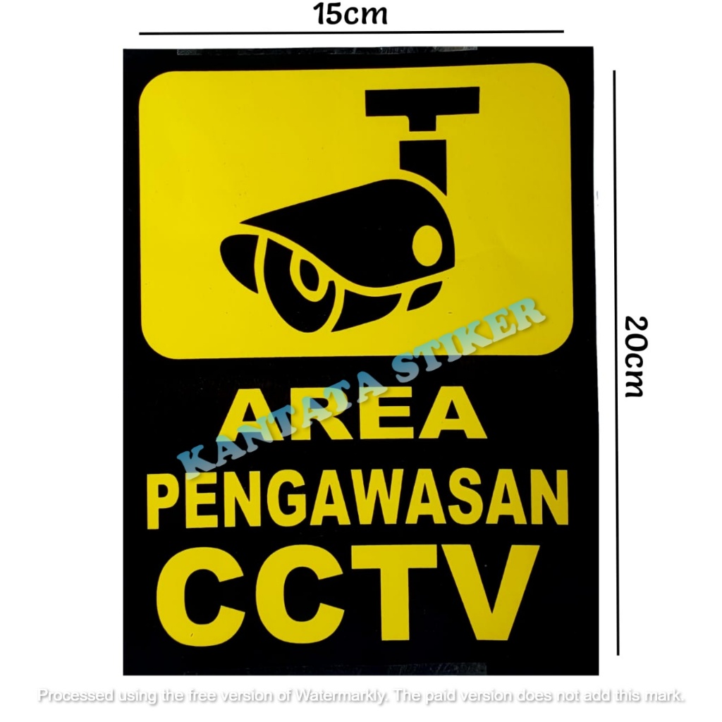 

STIKER AREA PENGAWASAN CCTV / STIKER CCTV UKURAN 15X20 CM 1 PCS