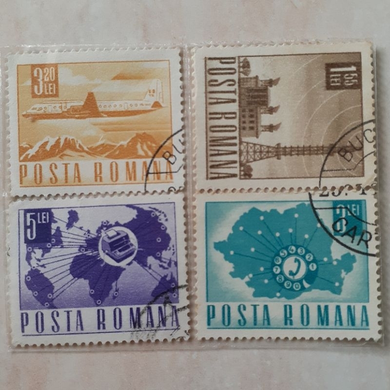 

Perangko Rumania Postal and Transport Tahun 1968 set 4pcs