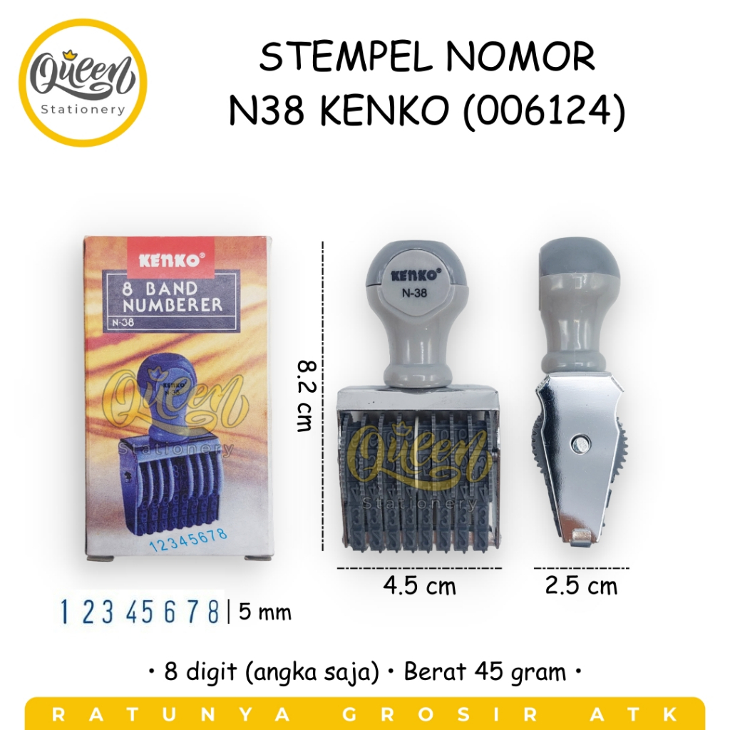 

1 PCS STEMPEL NOMOR N38 KENKO / STEMPEL ANGKA / NUMBERING STAMP (006124)