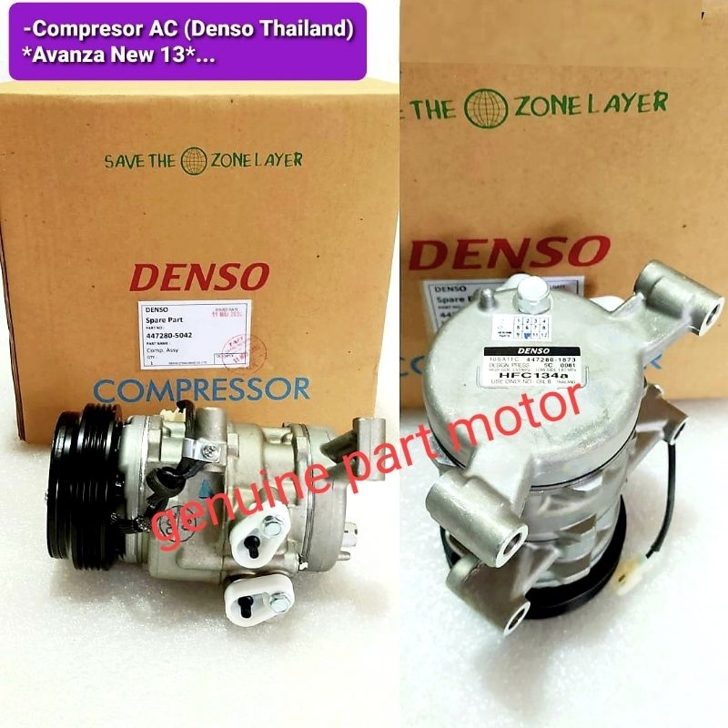 COMPRESOR KOMPRESOR AC ASSY AVANZA NEW 1.3 ASLI DENSO(447280-5042)