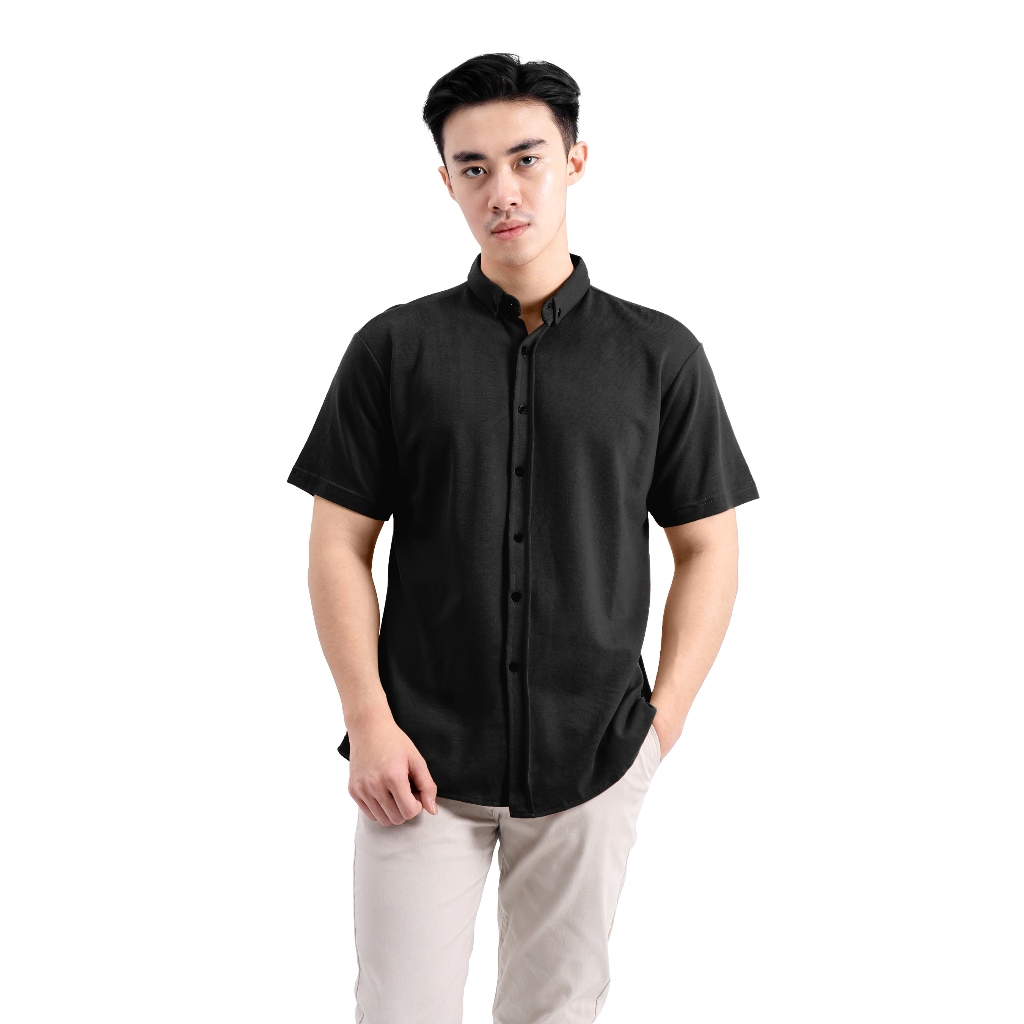 Ribsgold Kemeja Pria Lengan Pendek Dallas Strech