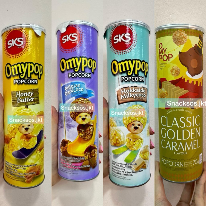 

SKS OMYPOP POPCORN POP CORN SIGNATURE CARAMEL / HOKKAIDO MILKYCOCO / BELGIAN DARK CHOCOLATE / BERRYCOCO / HONEY BUTTER / HONEY CHEESE