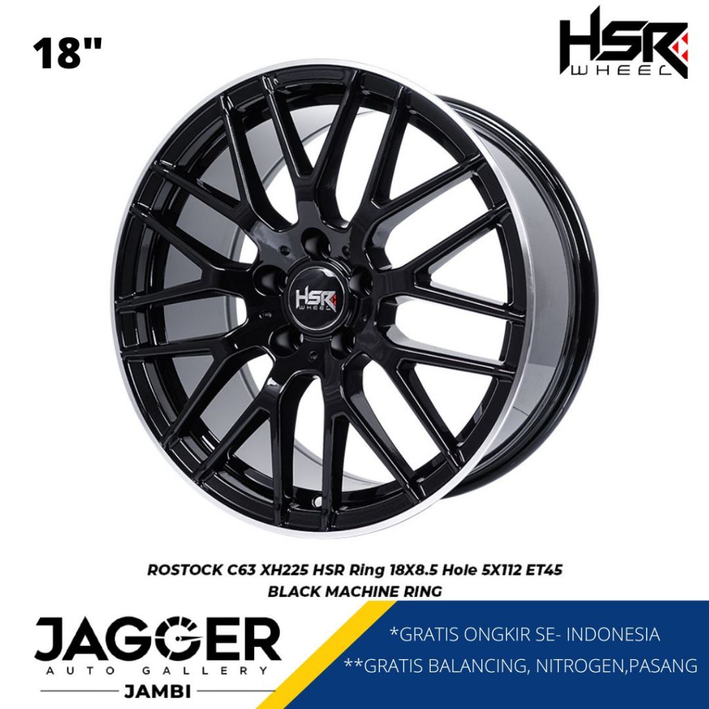 velg mobil mercedes. Hsr ROSTOCK R18X8.5 H5X112 BMR