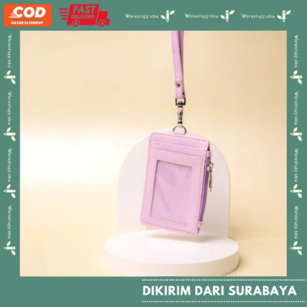 

Holder Resleting Ungu Lilac V2 Name Tag 2 Slot Depan Lanyard ID Card