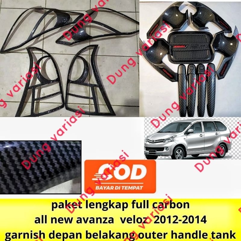 paket garnish outer handle tank cover Avanza,Xenia,veloz 2012,2014