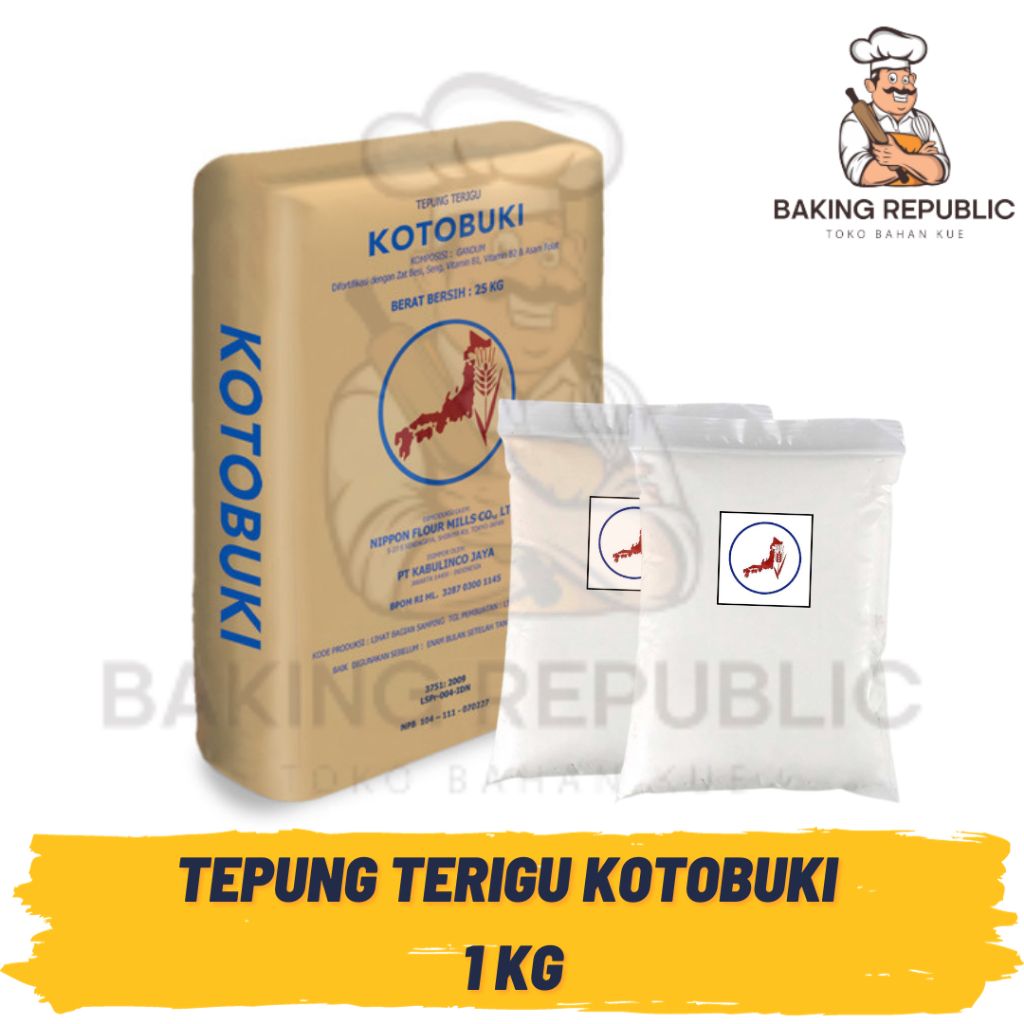 

KOTOBUKI | 1 KG | TEPUNG TERIGU KOTOBUKI | TEPUNG IMPORT JEPANG HALAL