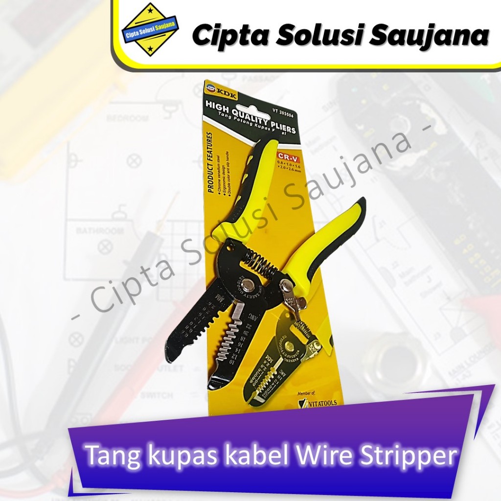 KDK TANG KUPAS KABEL ALAT PENGUPAS KULIT KABEL MINI WIRE STRIPPER