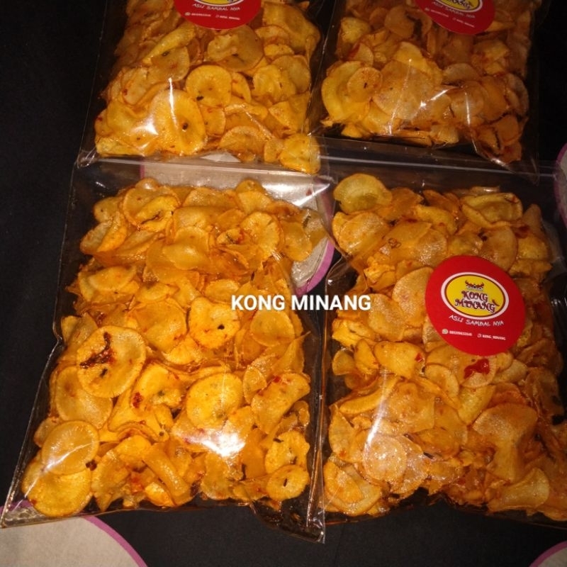 

KERIPIK SINGKONG SAMBEL ASLI 100% / KERIPIK SINGKONG KHAS PADANG