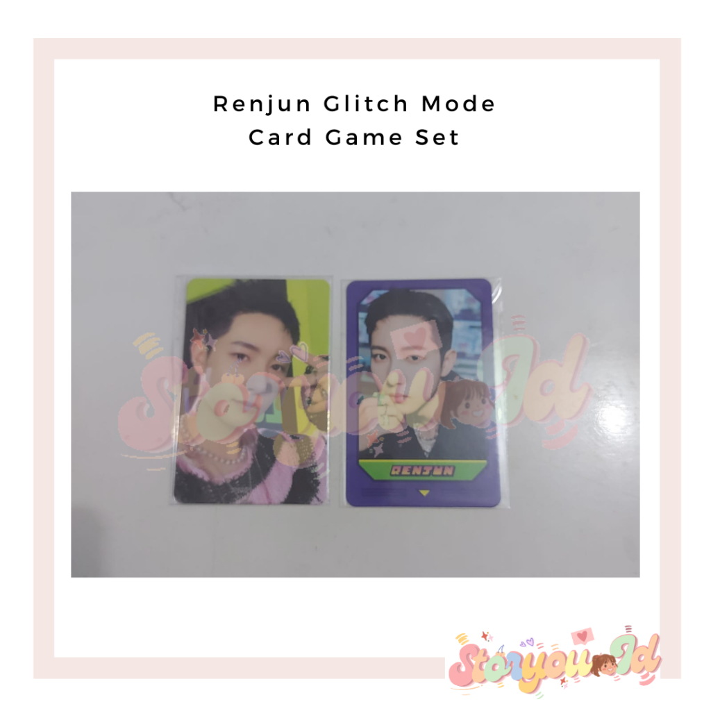 Renjun Glitch Mode Merchandise Game Card Set - Matching Card Set Official Photocard