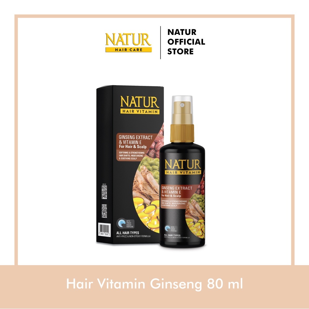Natur Hair Vitamin Ginseng - Vitamin Rambut Rontok / Anti Hair Fall / Menguatkan Akar Rambut