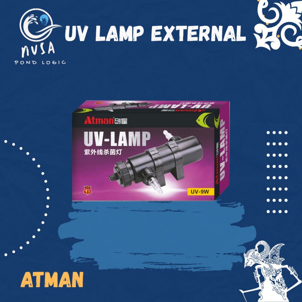 Lampu UV Filter Akuarium Atman 9 Watt Ultraviolet Sterilizer