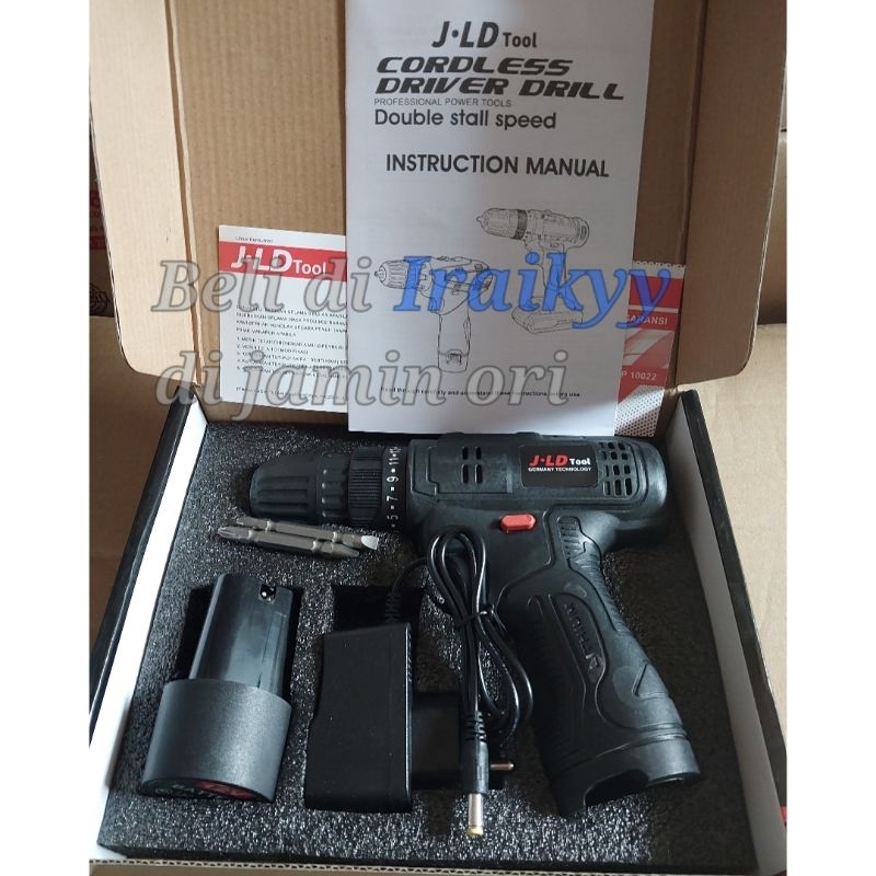 Bor Cordless JLD 12v / JLD bor baterai 10 mm 12v bor baterai