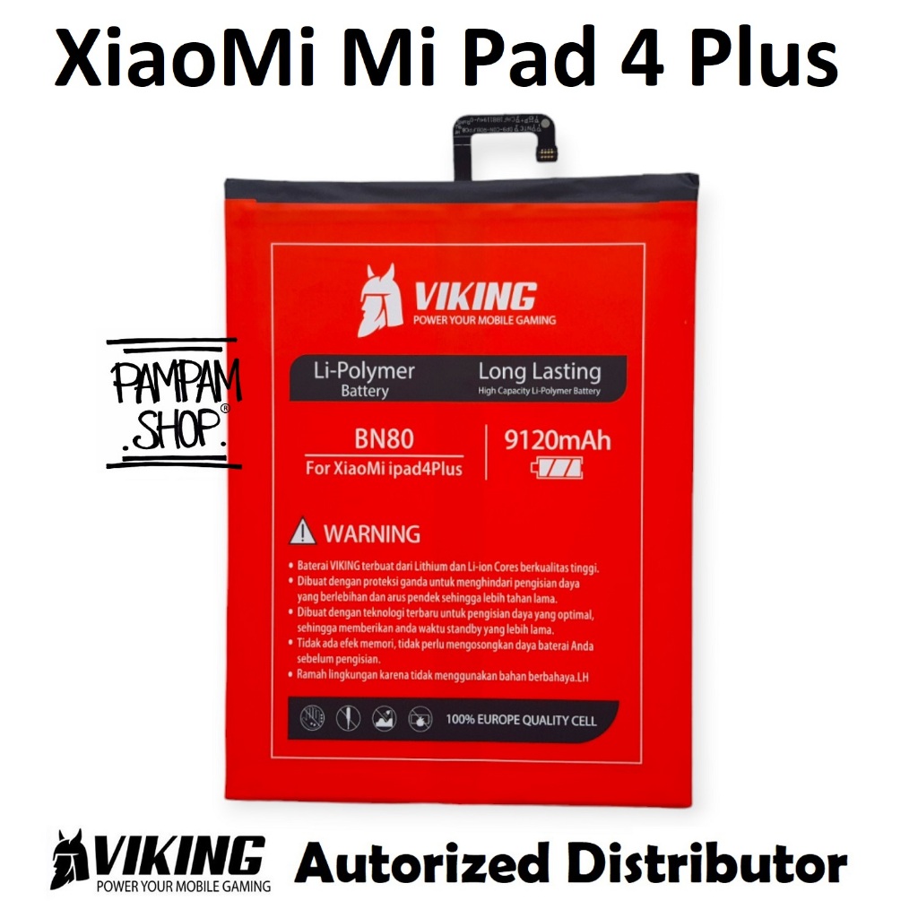 Baterai VIKING Double Power XiaoMi BN80 Mi Pad 4 Plus MiPad 4+ Batre Batrai Battery HP Handphone Ori
