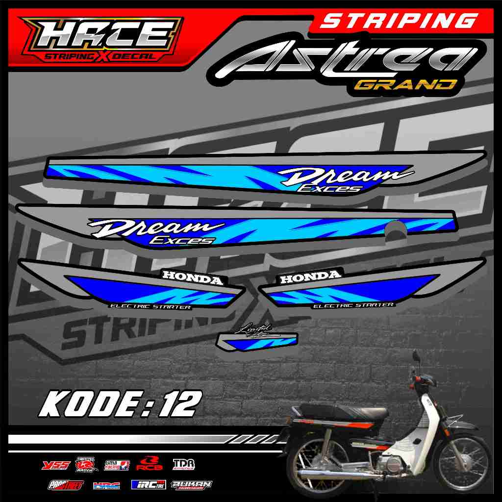 STICKER STRIPING ASTREA GRAND (DREAM) - STRIPING ASTREA GRAND (DREAM) PREMIUM 12