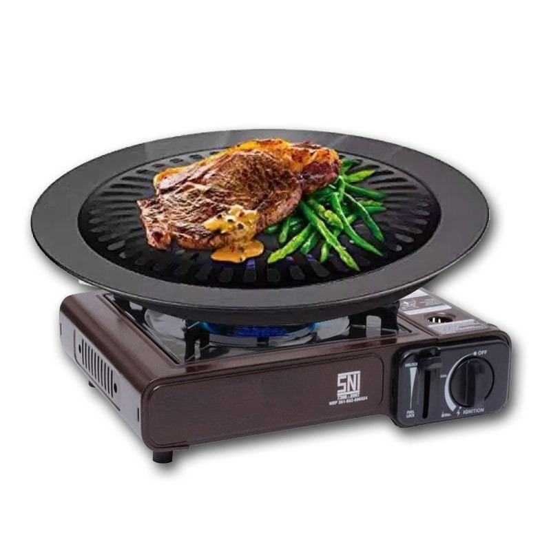 ~ HM8 ~ Alat Pemanggang BBQ Ultra Grill Smokeless 32 CM / Alat Panggangan Portable Serbaguna BBQ Grill Pan Bulat Kompor