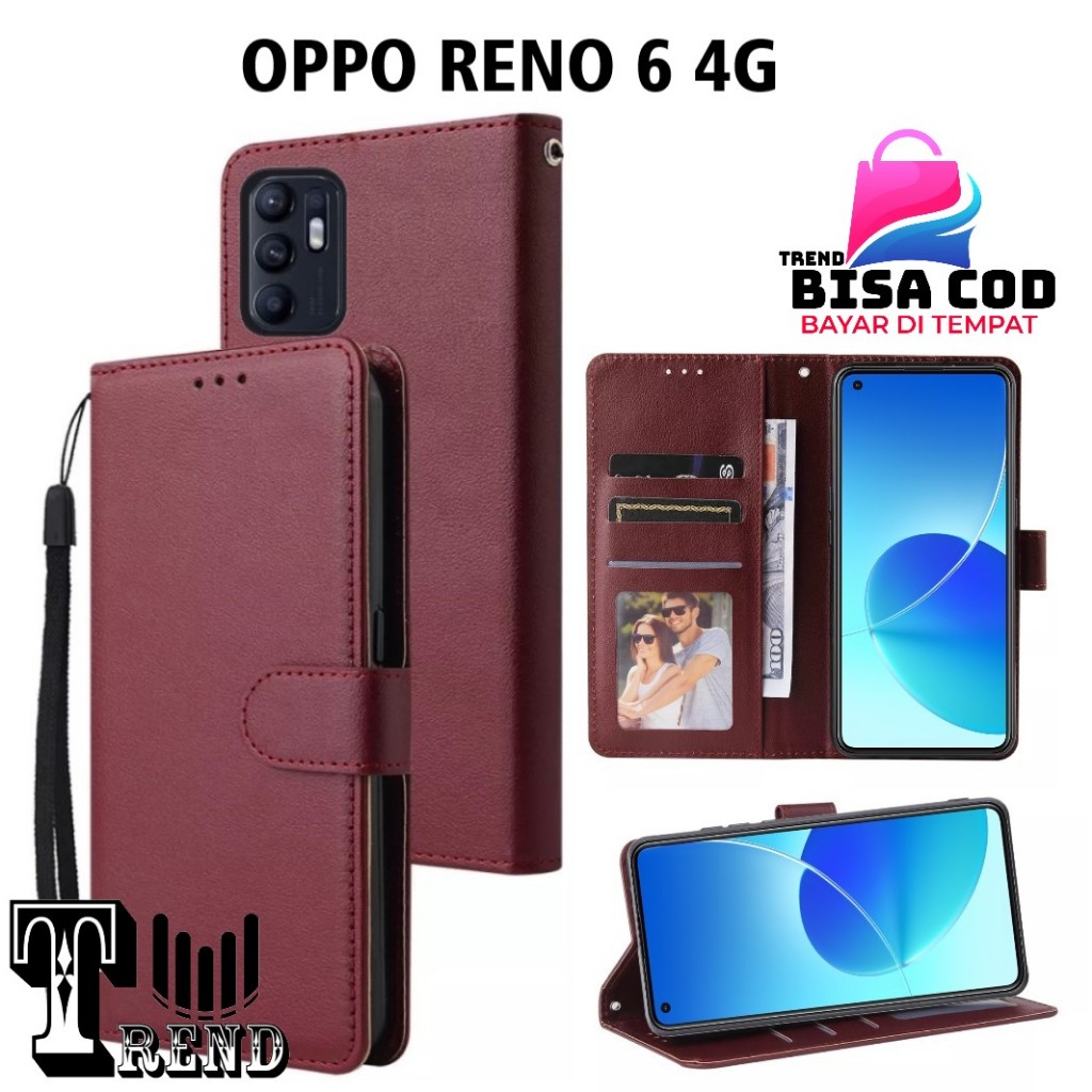 FLIP COVER OPPO RENO 6 4G LEATHER CASE FLIP OPPO RENO 6 4G
