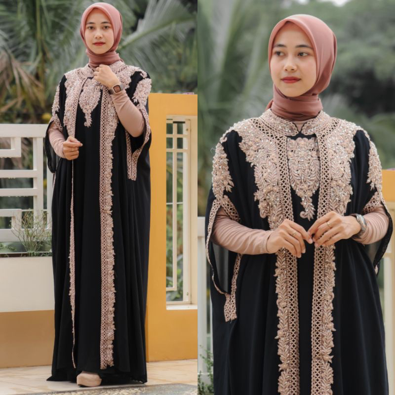SELENA KAFTAN TERBARU ORIGINAL CERUTI BABYDOLL PREMIUM KAFTAN + INER/ MANSET KAFTAN+ BANDANA