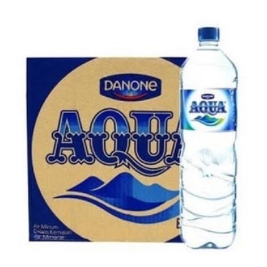 

air mineral aqua botol 1500ml per dus isi 12