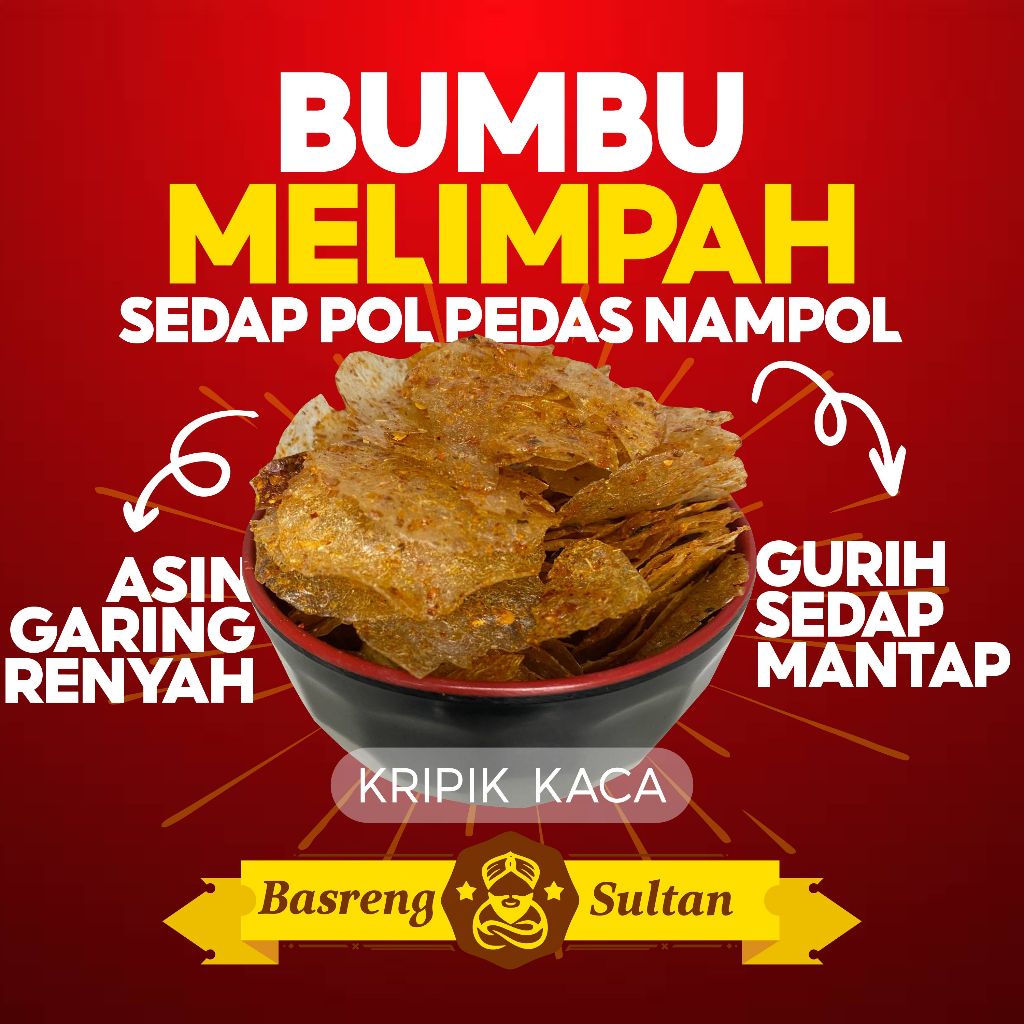 

1 kg - Kripik Kaca Viral Ekstra Pedas Daun Jeruk Gurih Renyah Bumbu Melimpah