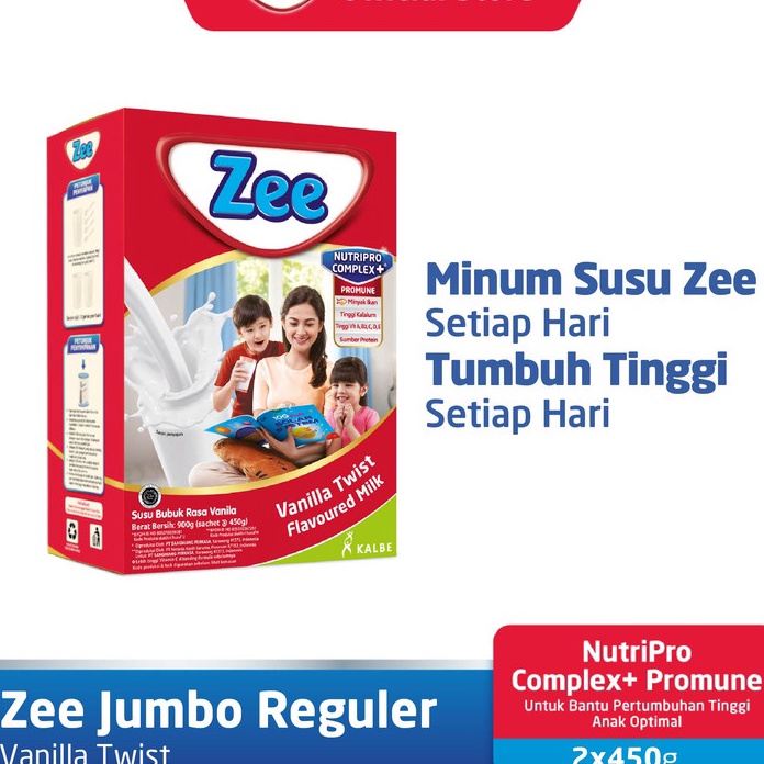 

NLRW3317 9.9 BRANDS FESTIVAL Zee Reguler Jumbo Vanilla Twist Milk 2x450gr