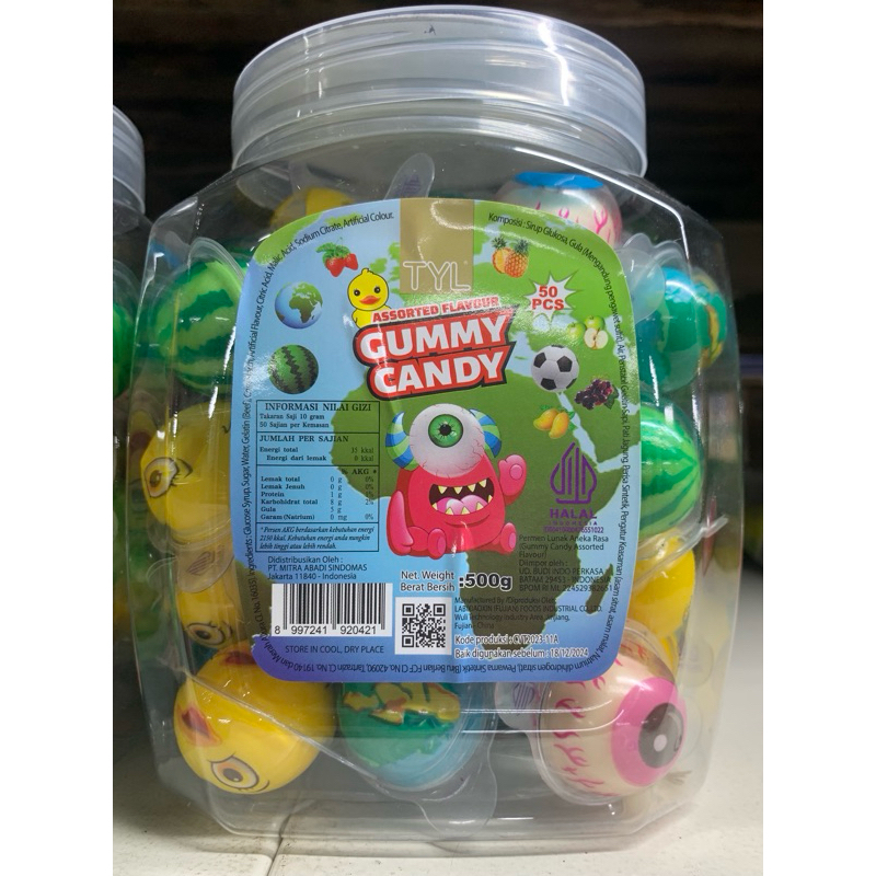 

TYL GUMMY CANDY BALL TOPLES 500 GR