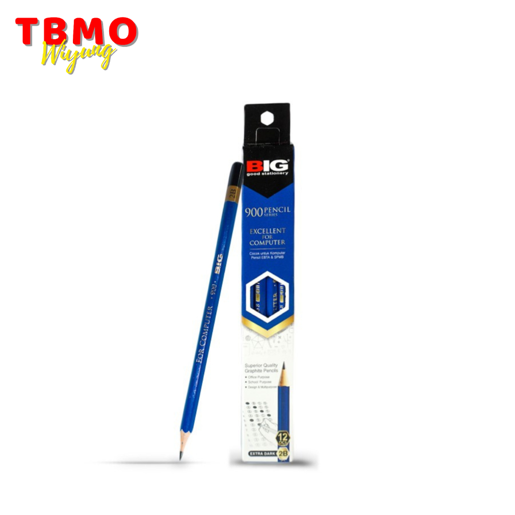 

TBMO Pensil 2B BIG 900 Biru Per Pack Isi 12 Pcs