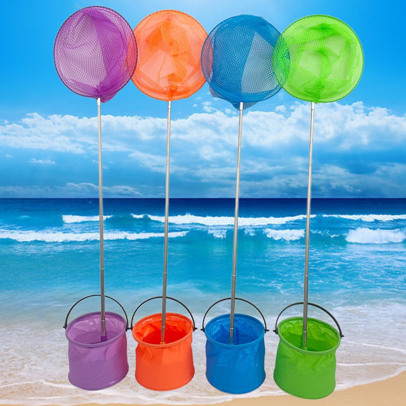 Alat Pancing Pantai / Keranjang Pasir Pantai Lipat / Mainan Pasir Anak