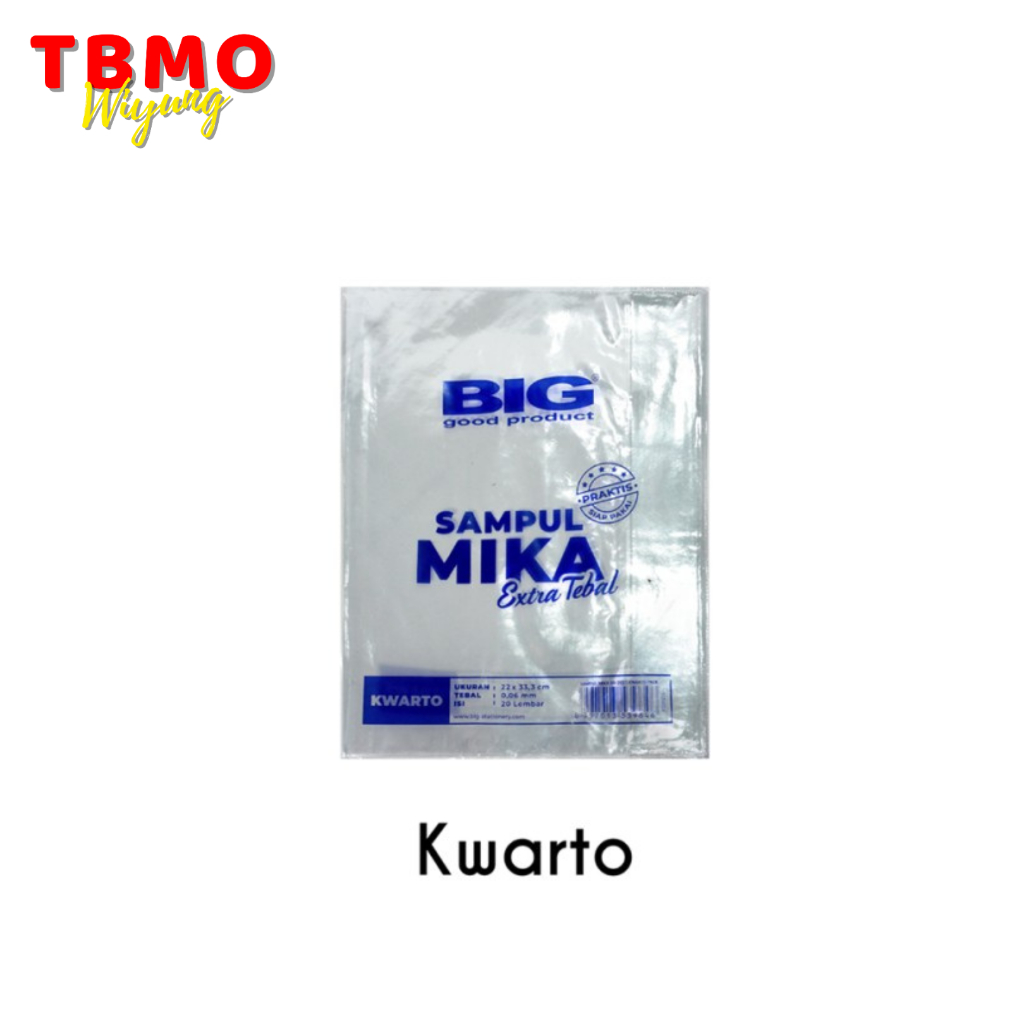 

TBMO Sampul plastik Quarto Kwarto BIG Mika 2021 / sampul buku / sampul mika extra tebal