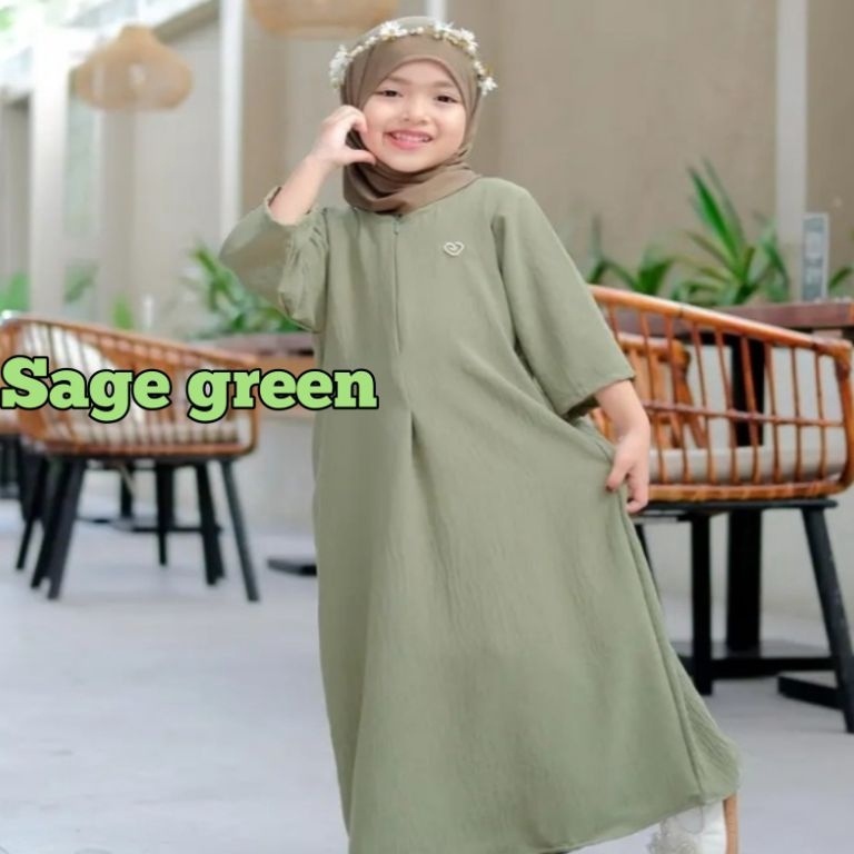 Paling Dicari.. gamis daster anak perempuan 3-10tahun cringkle aerflow daster anak perempuan polos h