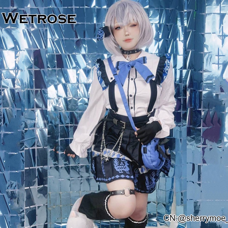 TIPE SSZ747 【Wetrose】Hololive ID Vtuber Vestia Zeta Nusantara 2023 New Outfit Costume Cosplay Set Ko