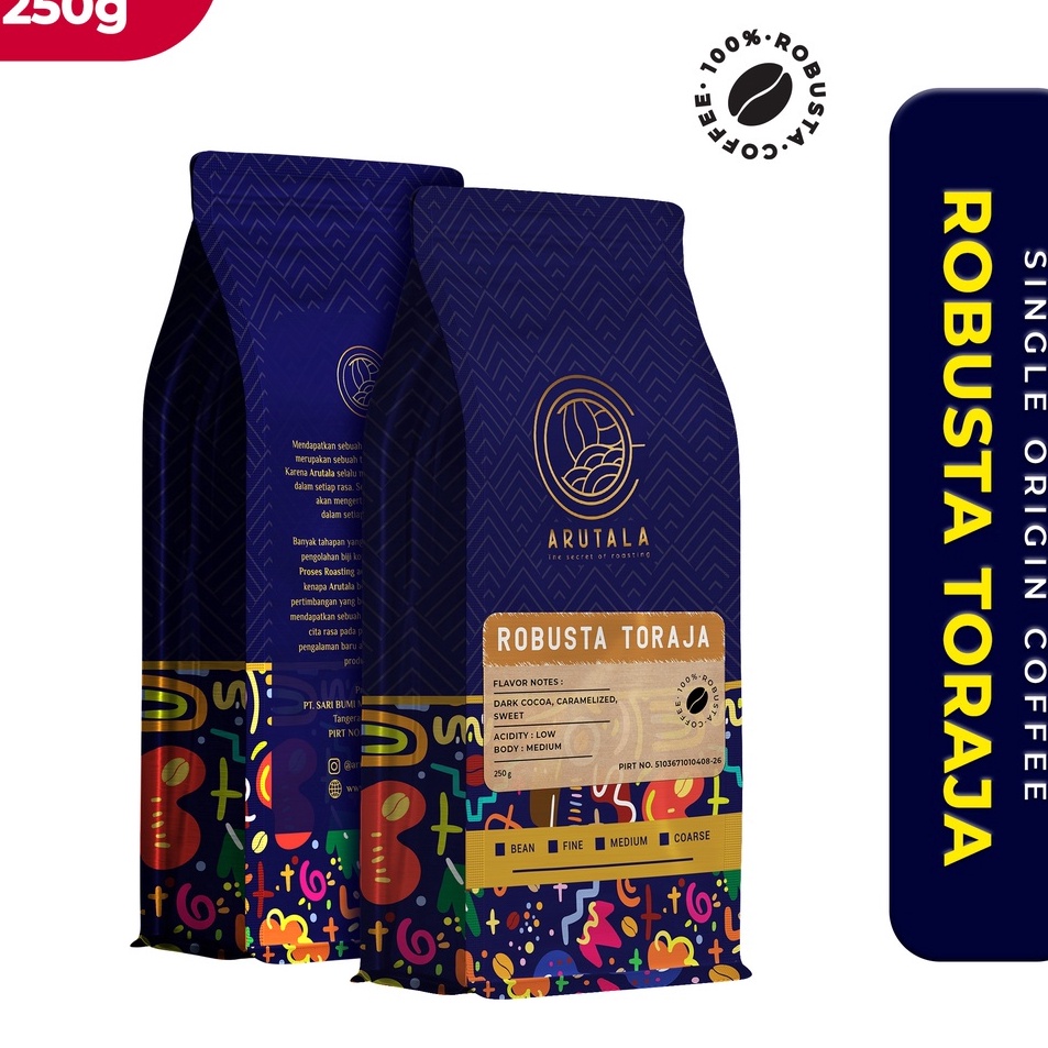 

CSRZ3296 ✓ ARUTALA Kopi Toraja Rantebua Robusta Coffee 250 gram
