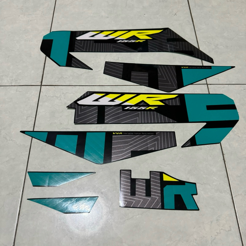 stiker stripping striping decal graphic Yamaha WR 155 R 155R WR155R VVA Ori original hitam Cyan 2022