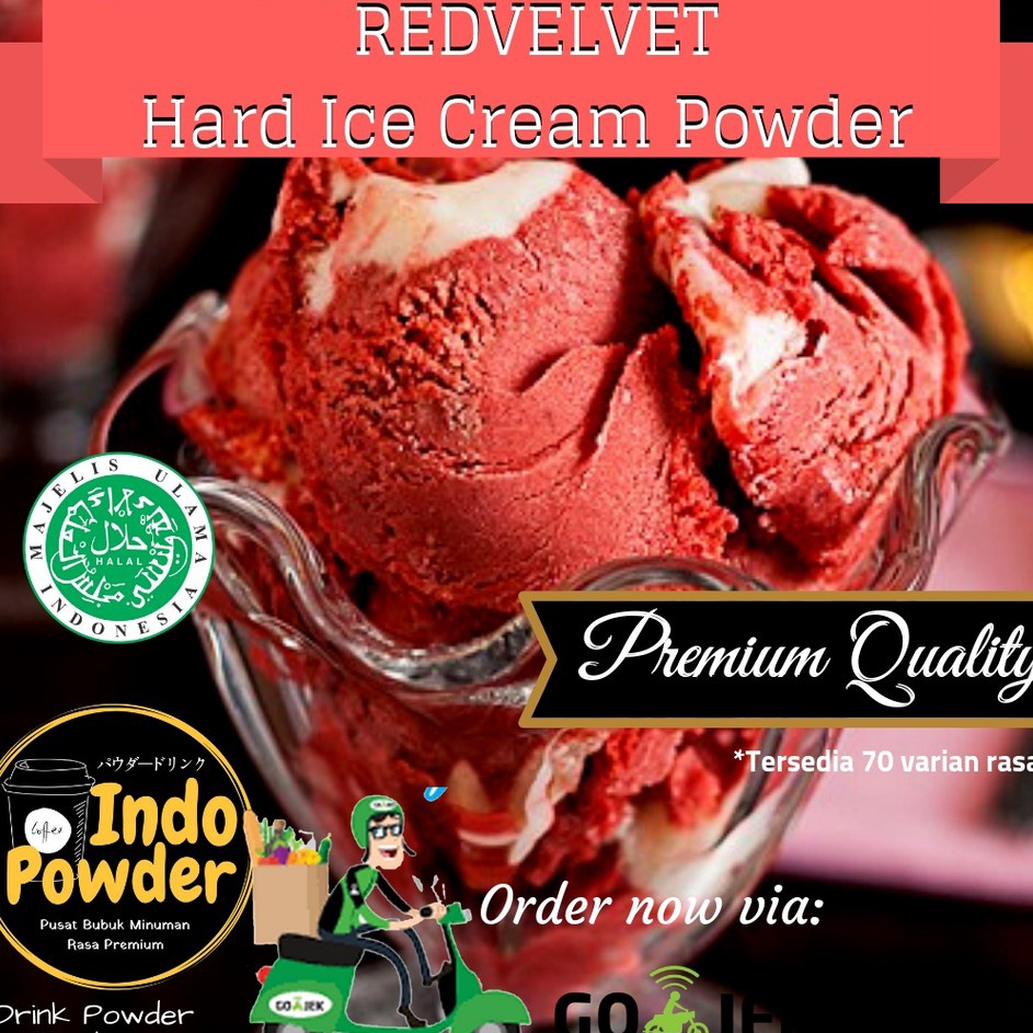 

JLVR1938 Terlaris Bubuk Ice Cream rasa Redvelvet 1Kg - Bubuk es Krim rasa Redvelvet 1Kg