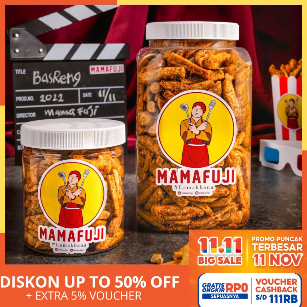 

Sal3 Mamafuji - Basreng Pedas Asin Balado Original Pedas Daun Jeruk 850gr [116]