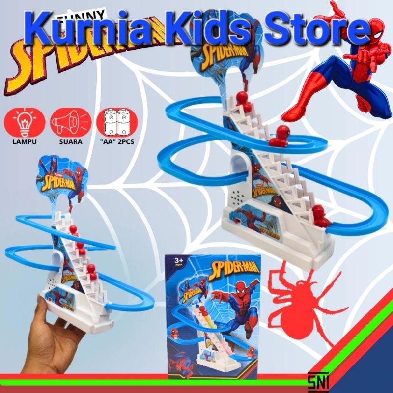 Mainan Track Tangga Karakter Spiderman