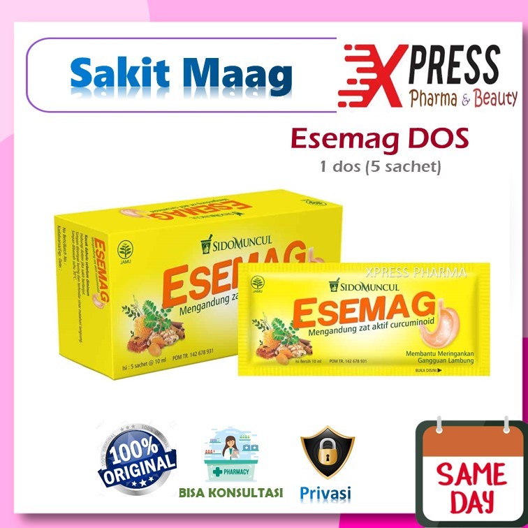 XPRESS  ESEMAG DOS isi 5 sachet Sidomuncul Obat Maag Kembung Lambung Herbal 10 ml Zh