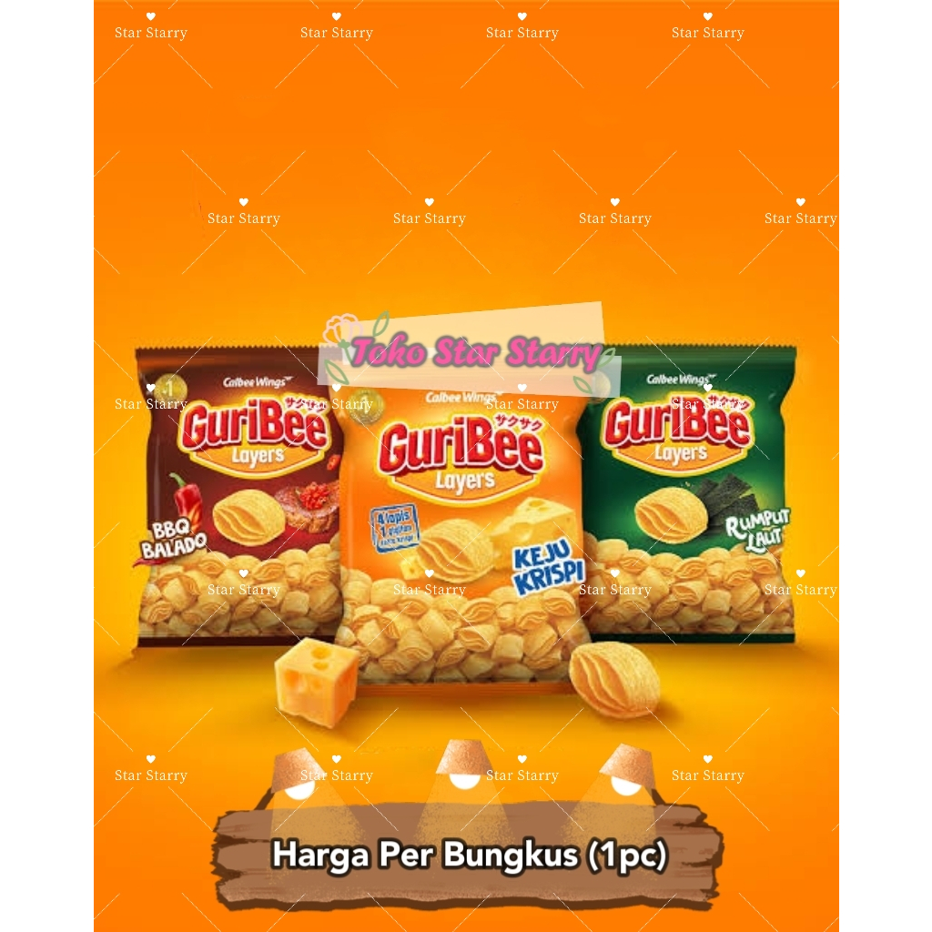 

[Per Bungkus] Guribee 68gr Snack Kentang Rumput Laut Snack Kentang Keju Snack Kentang Bbq Snack Viral Halal Mui