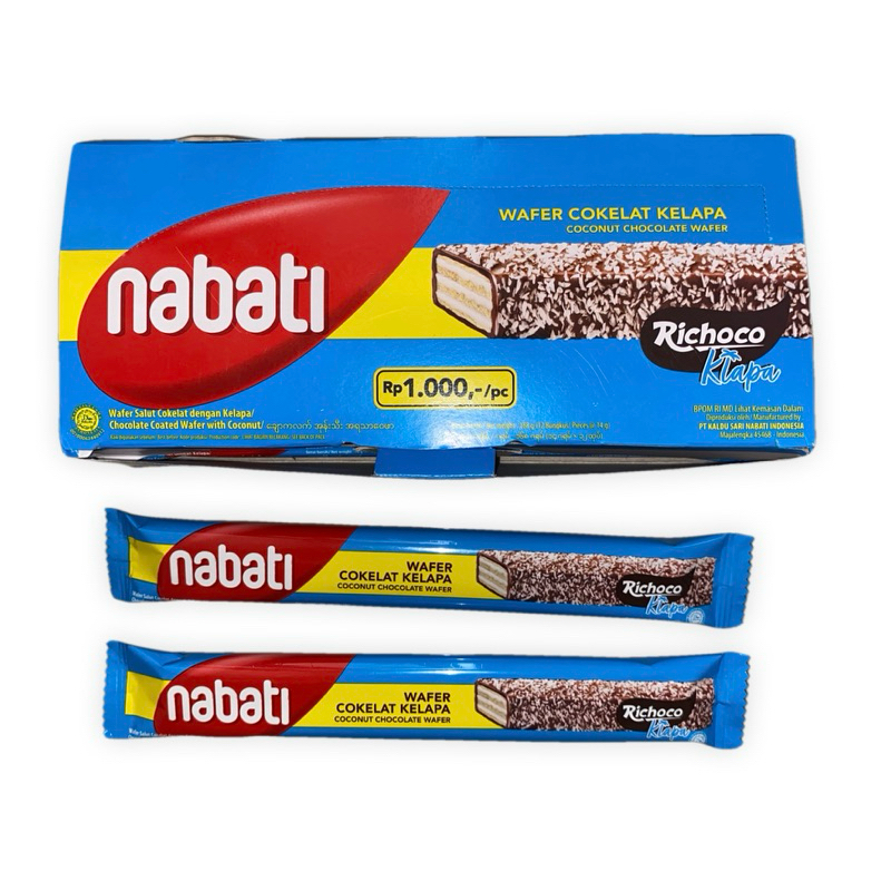 

NABATI WAFER COKLAT KELAPA ISI 12 X @14 GR