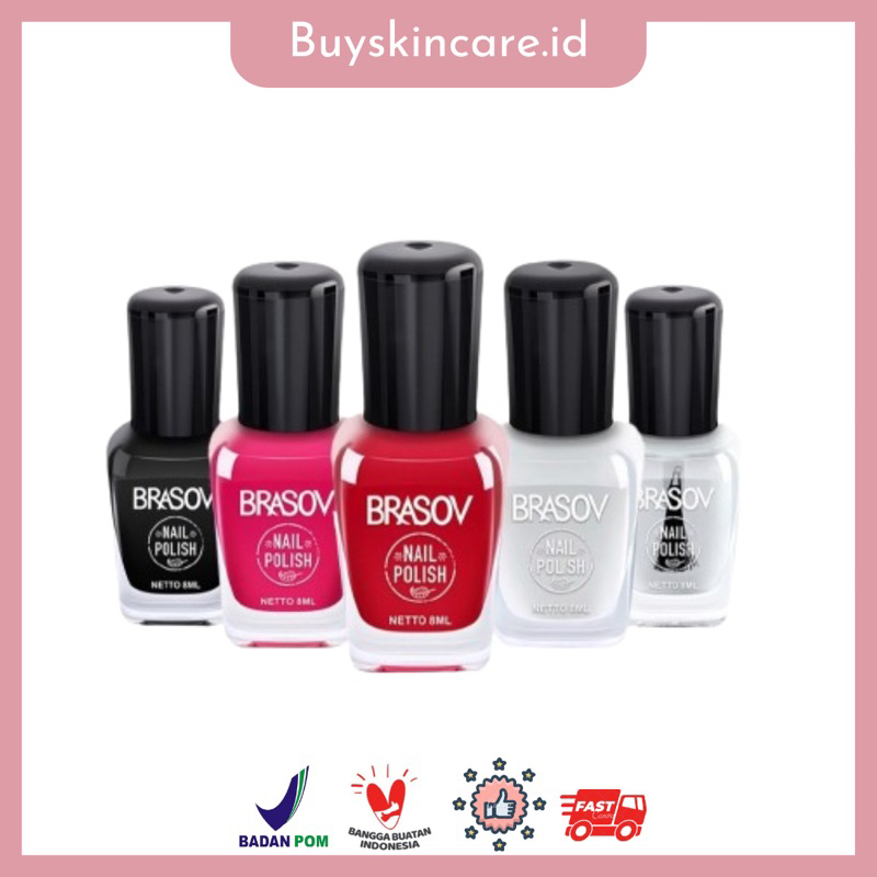 BRASOV Nail Polish / Kutek Single Color Satuan / Cat Kuku 8ml