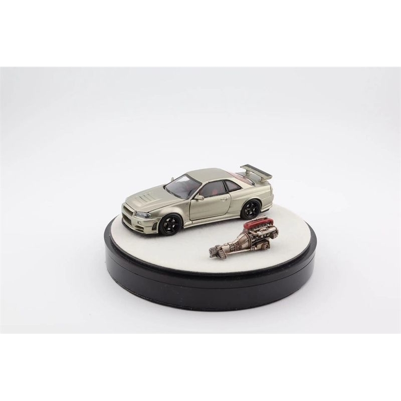 PGM 1/64 Nissan Skyline GT-R R34 Z-Tune Jade Green Deluxe Version