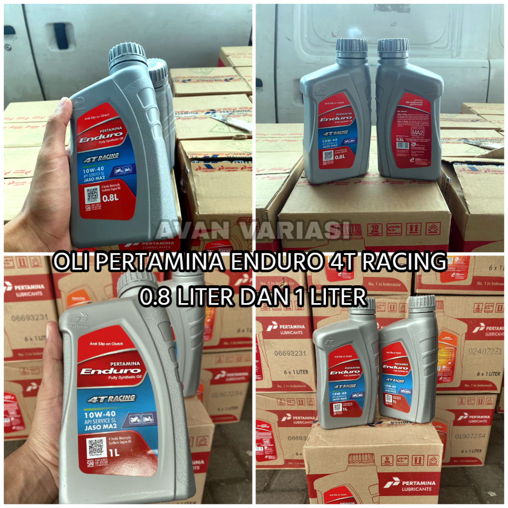 OLI MOTOR ENDURO 4T RACING 10W-40 FULL SINTETIS 0.8LITER DAN 1 LITER || OLI PERTAMINA ENDURO 4T RACI