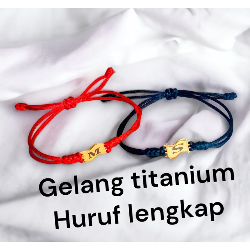 titanium asli gelang huruf