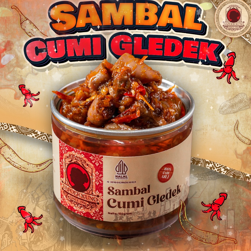 

[✵S72@] Dapoer Kuno - Sambal Cumi Gledek 150gr Serba Murah