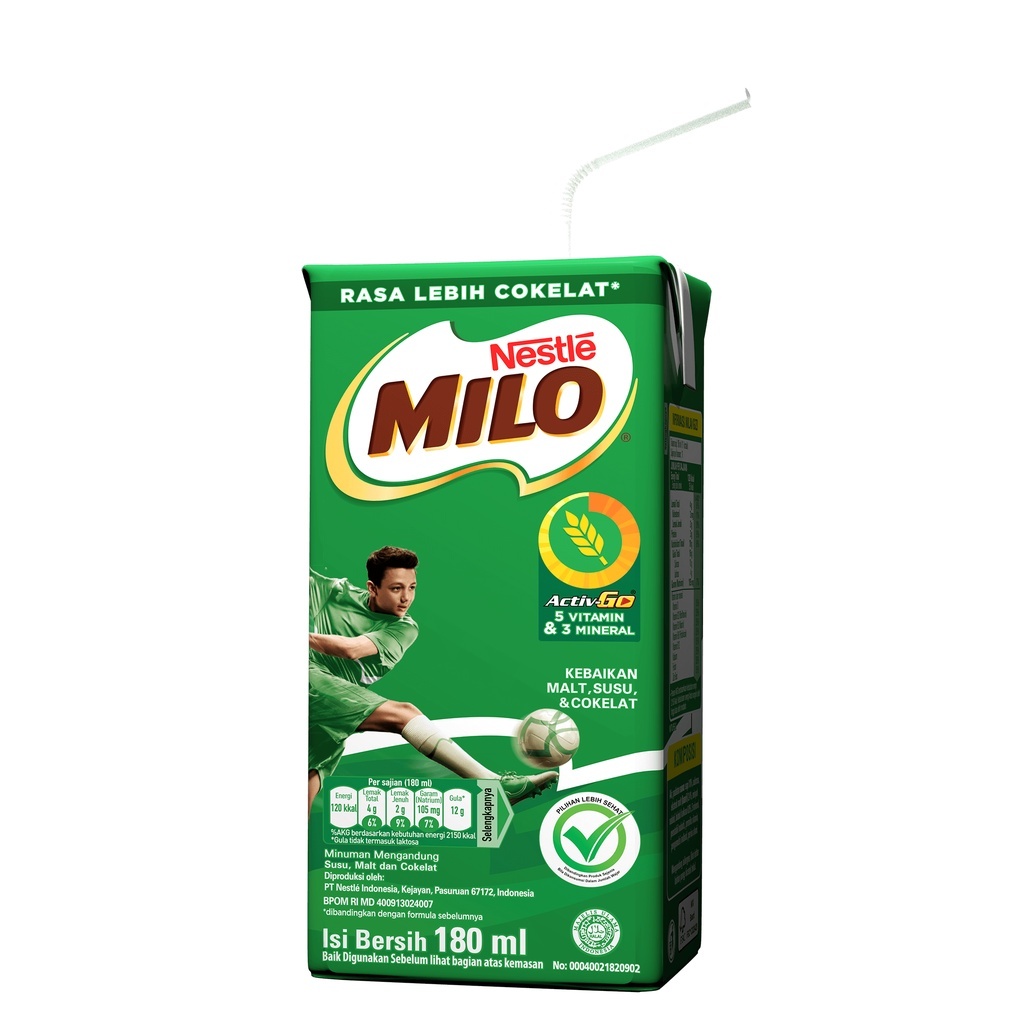 

Susu Nestle Milo coklat 180 ml