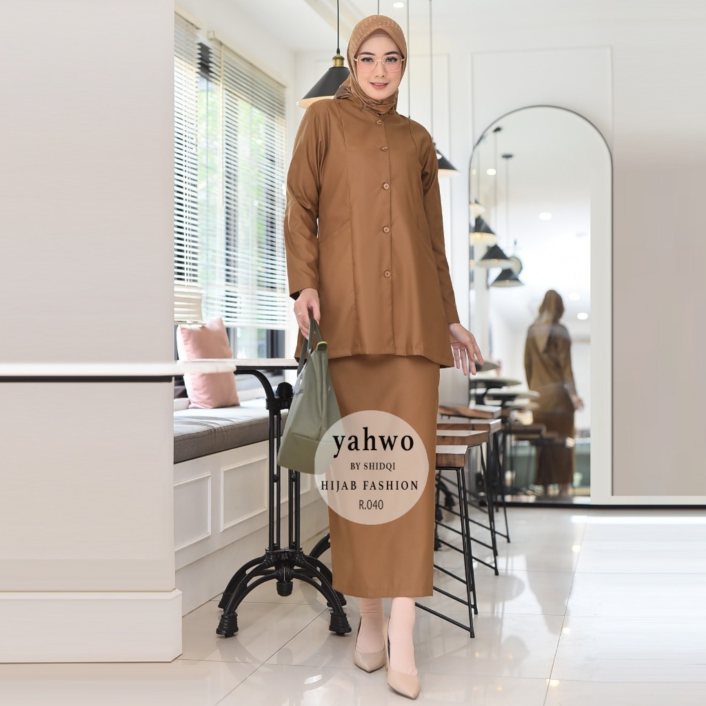 SERAGAM PNS WANITA SETELAN ROK SPAN TERBARU TERLARIS/BAJU PNS PDH PEMDA GURU/PAKAIAN KERJA WANITA