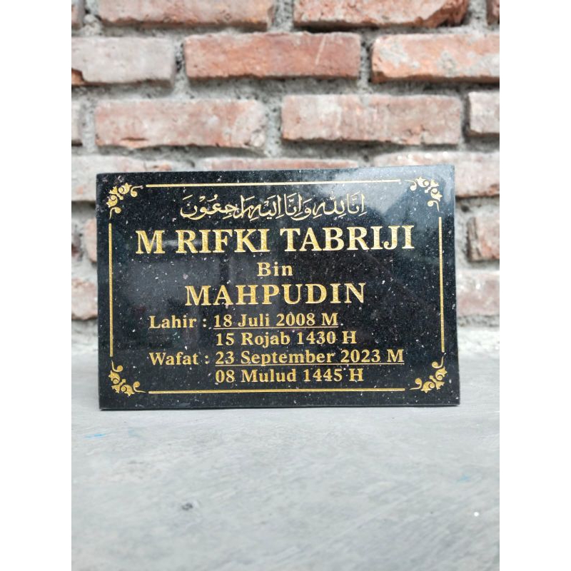 [ BAYAR DITEMPAT ] NAMA BATU NISAN GRANIT ALAM ASLI TERBAIK GOLD GALAXY