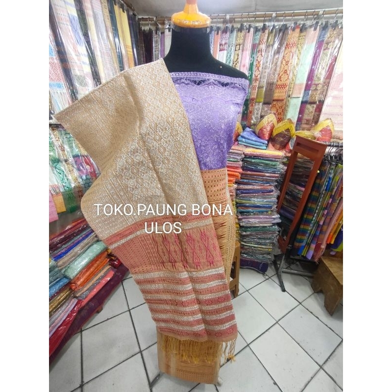 TUMTUMAN TAMPA SAMBUNGAN WARNA COKSUS COKLAT SUSU.GARIS PINK.